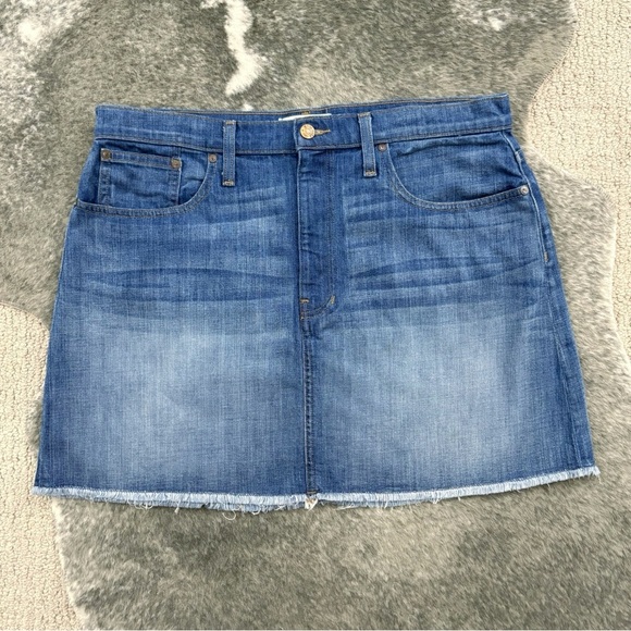 Madewell Denim Frayed Hem Skirt - Picture 5 of 12